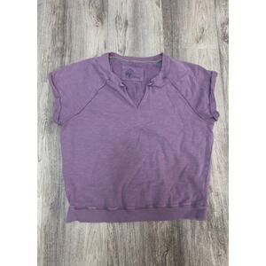 Pilcro Lavender Short-Sleeve Pullover Sweatshirt